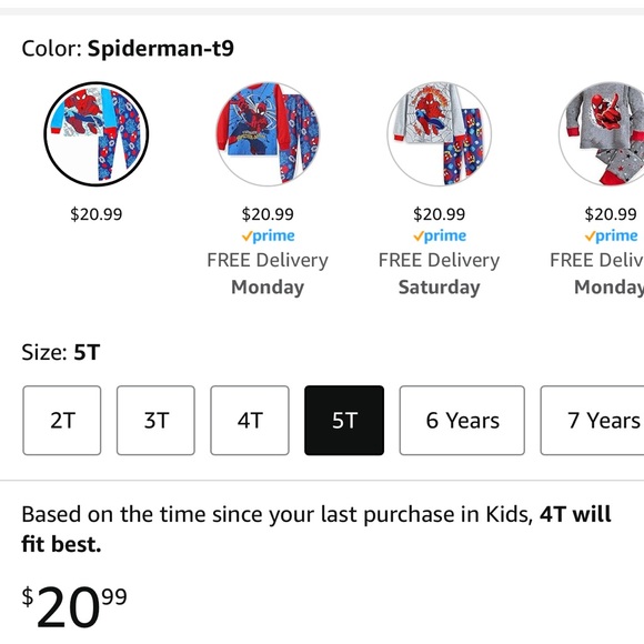 Spider man pjs Ordered 2 sets, return date passed. Brand new. Size 5T - Picture 1 of 3